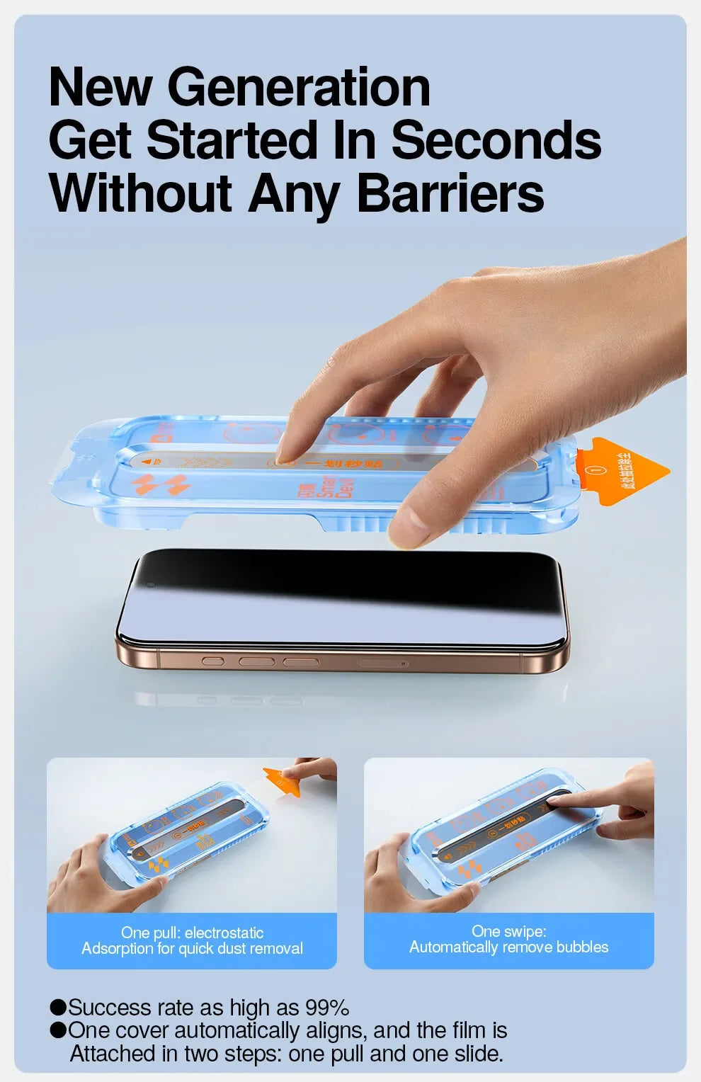 Privacy Screen Protector for iPhone 16 Pro Max - 3 Pack Anti-Peep Tempered Glass Tidesmit