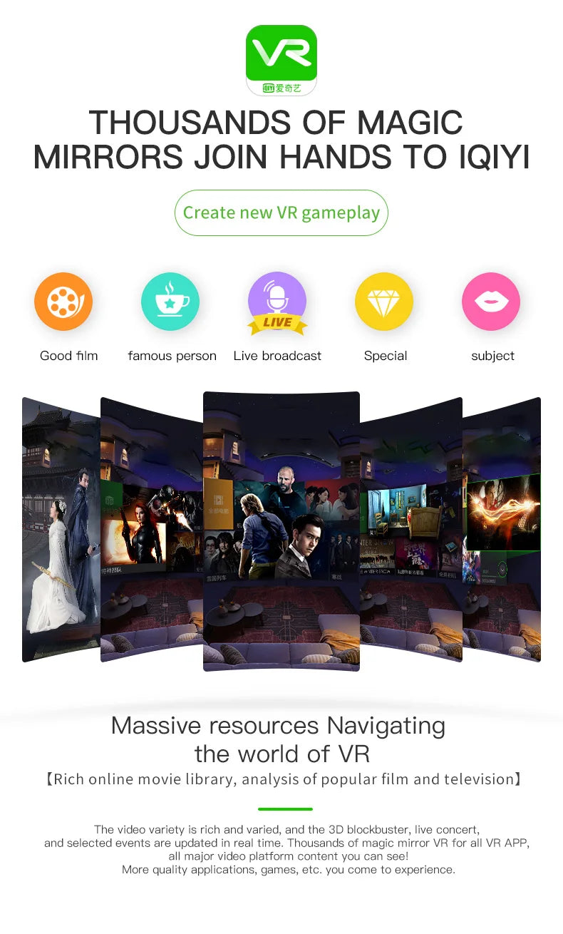 VR Headset for Smartphone 3D Glasses G06E with Spatial Audio Tidesmit