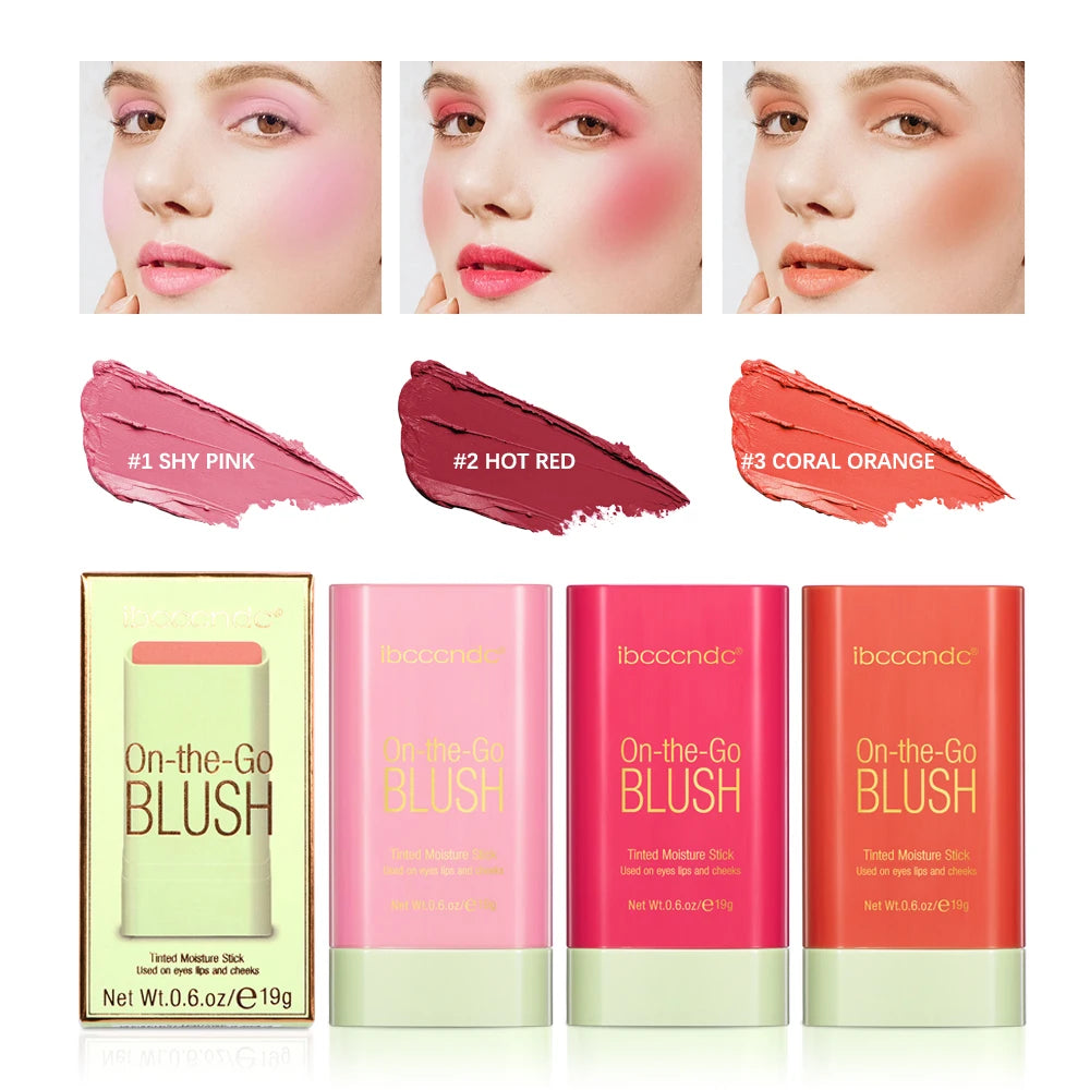Tidesmit multi-functional blush stick shade swatch for waterproof high color rendering face makeup
