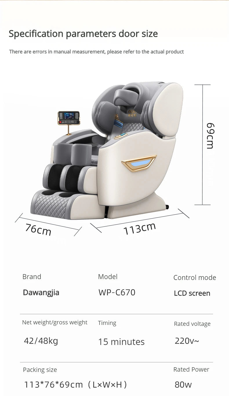 Massage Chair Zero Gravity 4D Spa - Full Body Recliner with Heat Therapy Massage Chairs Tidesmit