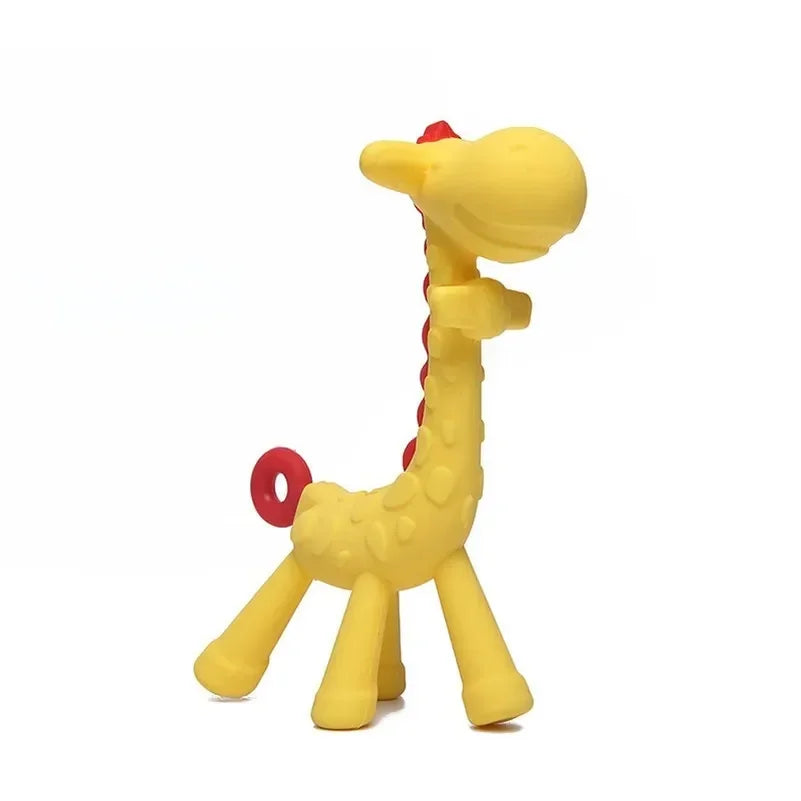 Cute Baby Molar Teethers Toy Soft Silicone Giraffe Rabbit Cartoon Teething for Babies Relief Gums Pain Toys Newborn Essentials
