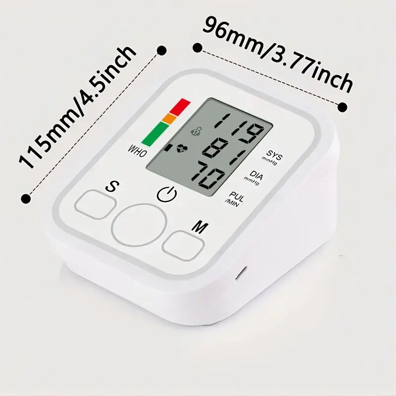Blood Pressure Test Kit BP Monitor Upper Arm Automatic Tonometer Digital Sphygmomanometer Pulse Medical Device