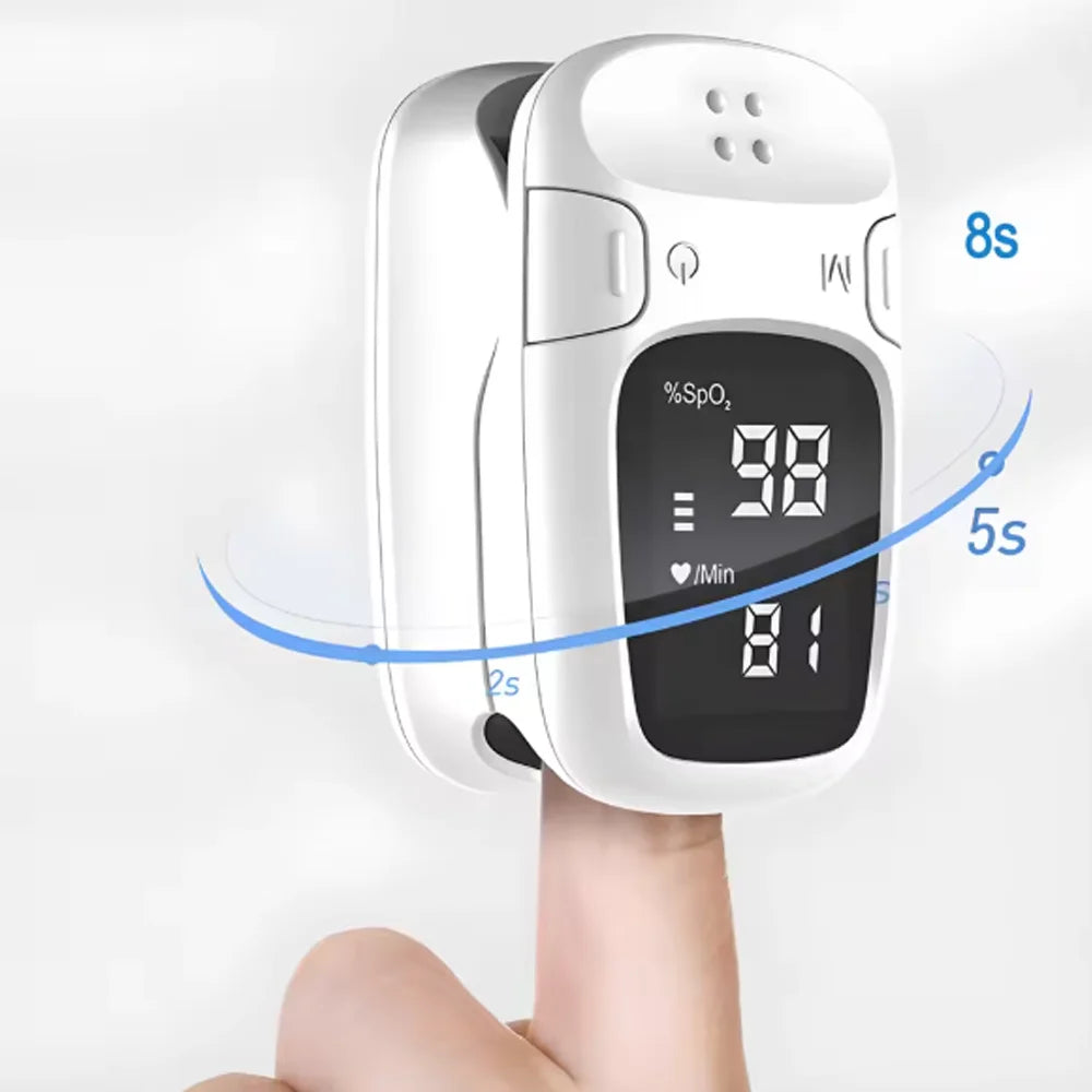 Portable Finger Pulse Oximeter Medical Mini Blood Oxygen Saturation Heart Rate Health Care Digital Oximeter for Home Adult Child