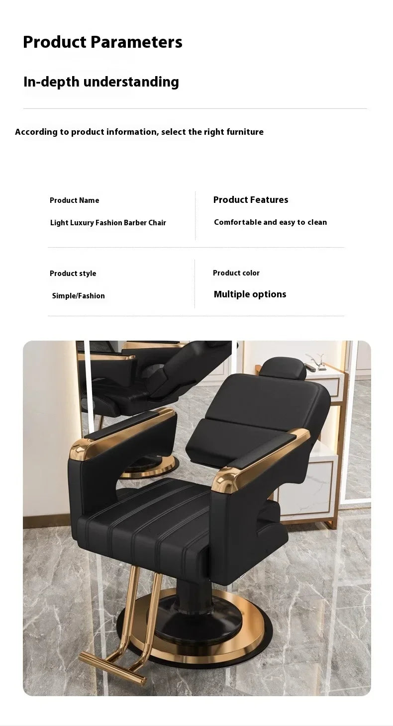 Barber Chair 360° Hydraulic Reclining Salon Station - Durable EU Design Massage Chairs Tidesmit