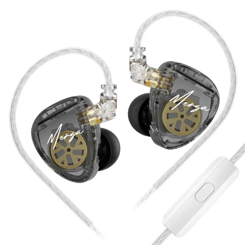 KZ Merga Bass Headphones HIFI noise-cancelling sports in-ear headphones New arrival! Merga MIC Cable Tidesmit