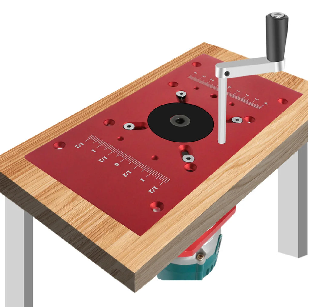 Router Lift with Fixed Base - Aluminum Router Insert Plate - Woodworking Universal Router Lift Base for 65mm Dia Router Motor