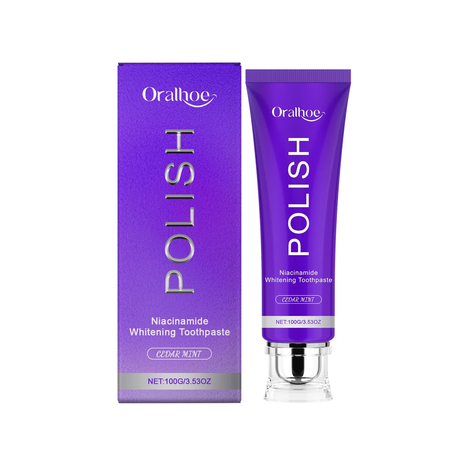 Tidesmit purple niacinamide whitening toothpaste for plaque removal, gum health, and fresh breath.