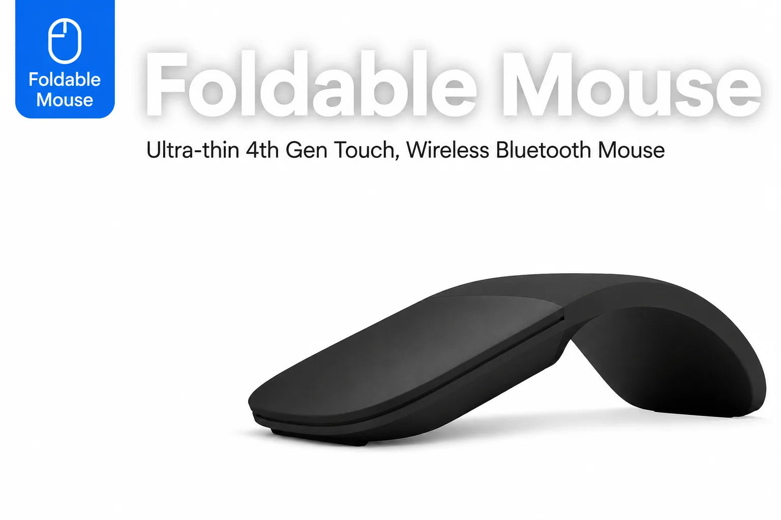 Dual-Mode Bluetooth/2.4G Slim Foldable Wireless Mouse,Silent Touch Arc Mouse Portable Travel Mouse For Laptop PC Tablet Computer