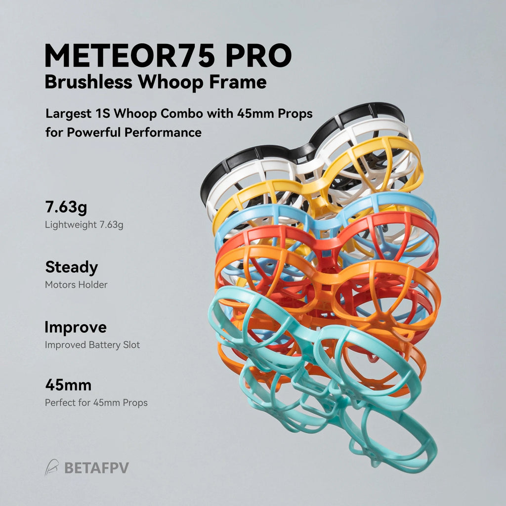 Meteor75 Pro Brushless Whoop Drone - Compact FPV Racing Quadcopter Tidesmit