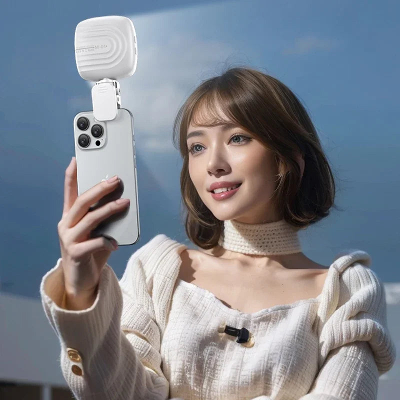 Portable LED Selfie Light - Rechargeable Video Lighting for Content Creation Tidesmit
