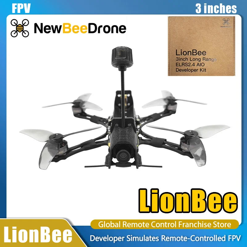 LionBee 3 Inch FPV GPS Drone: Long Range Developer Kit Tidesmit