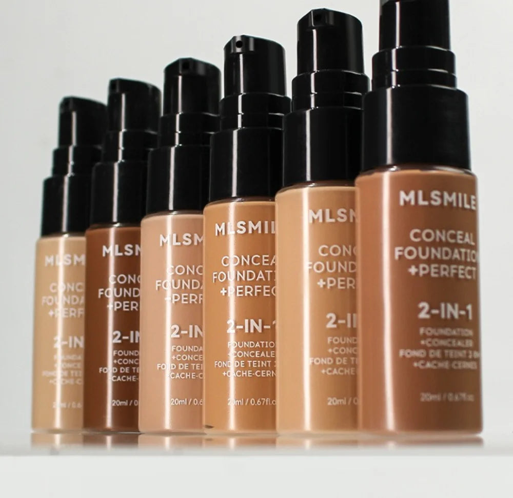 Tidesmit matte liquid foundation oil control face base texture close-up showing long-lasting natural concealer coverage