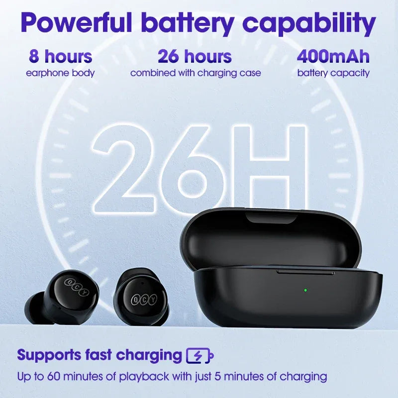 Tidesmit Wireless Earbuds Bluetooth 5.3 TWS Headphones 26H Playtime Tidesmit