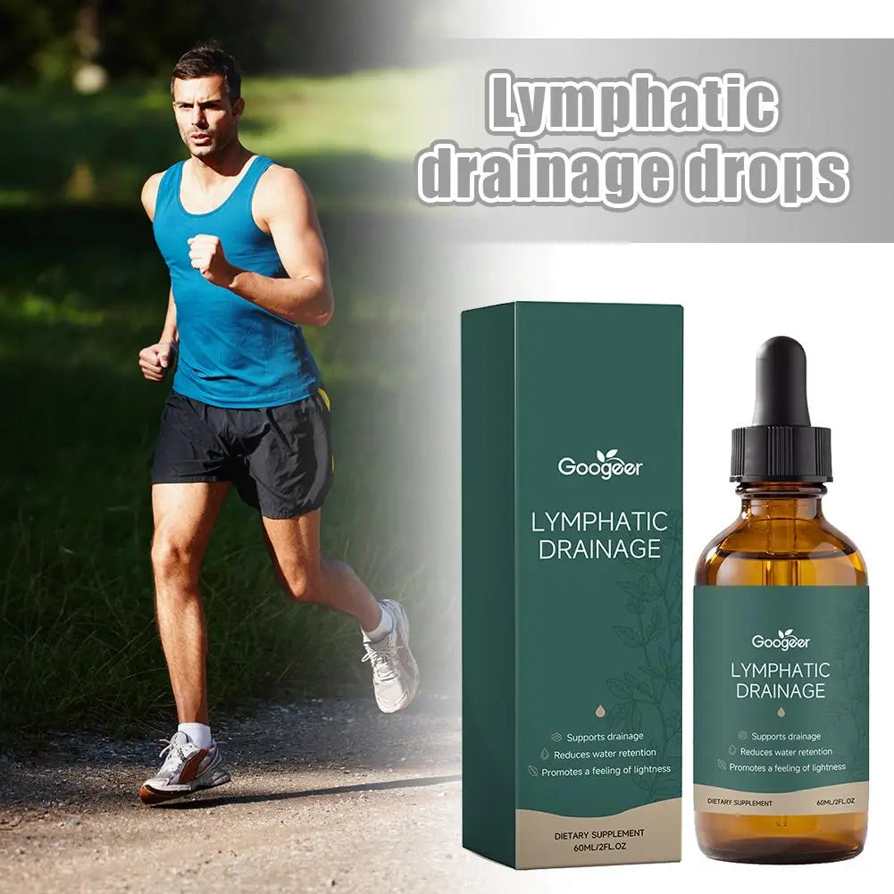 60ml Lymphatic Drainage Drops Natural Herbal Support Water Balance Detox Immune System MenWomen Gentle Liquid Supplement Dropper