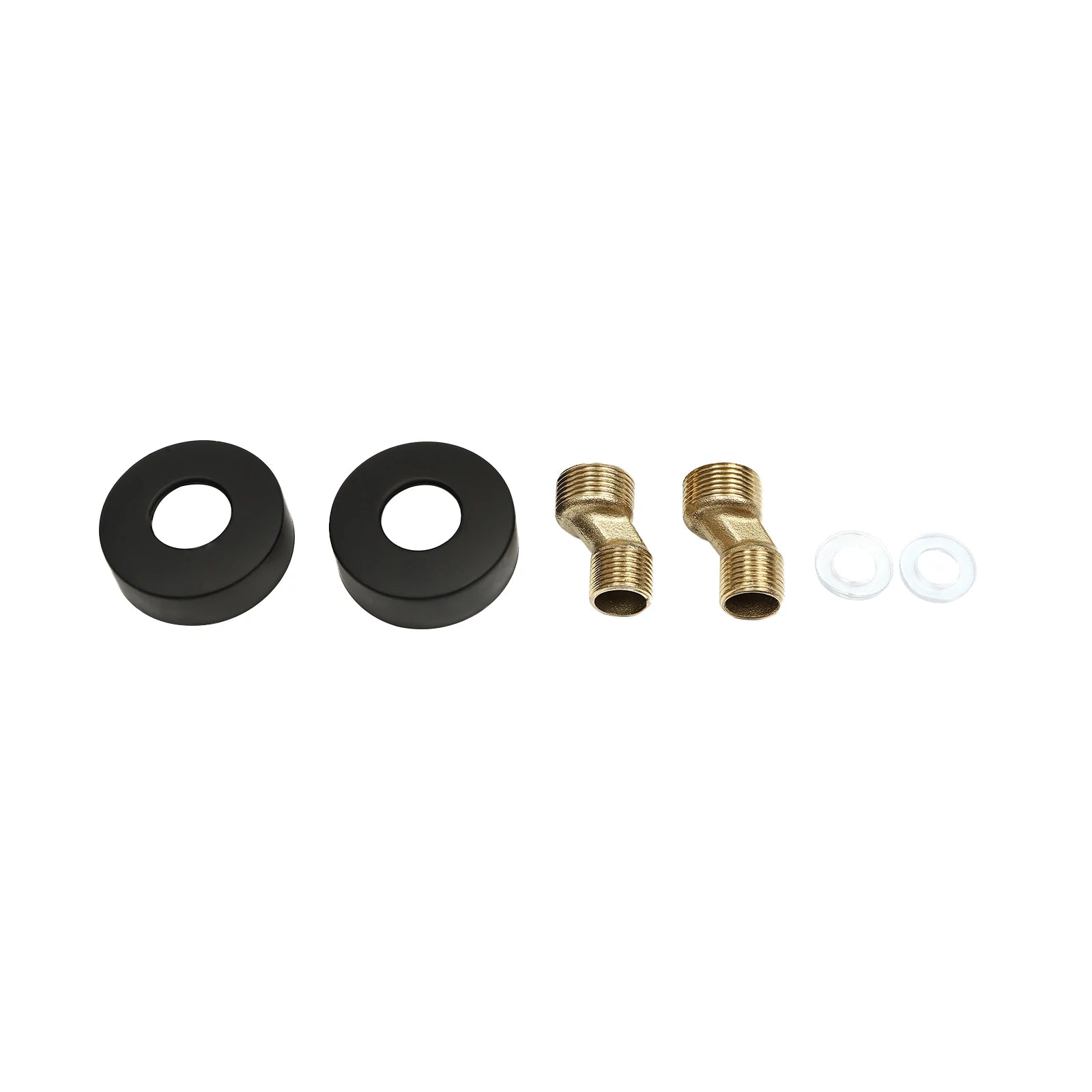 2-Handle Wall Mount 2-hole Bathroom Faucet Black, Copper & Ceramic 14.5-16.5cm Mounting Hole Distance 360° Rotatable