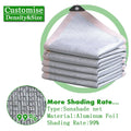 Shading 55~99% Aluminum Foil Sunshade Net Silvery Anti-UV Awning Fence Privacy Screen Garden Sun Shade Mesh Car Sun Shed Canopy