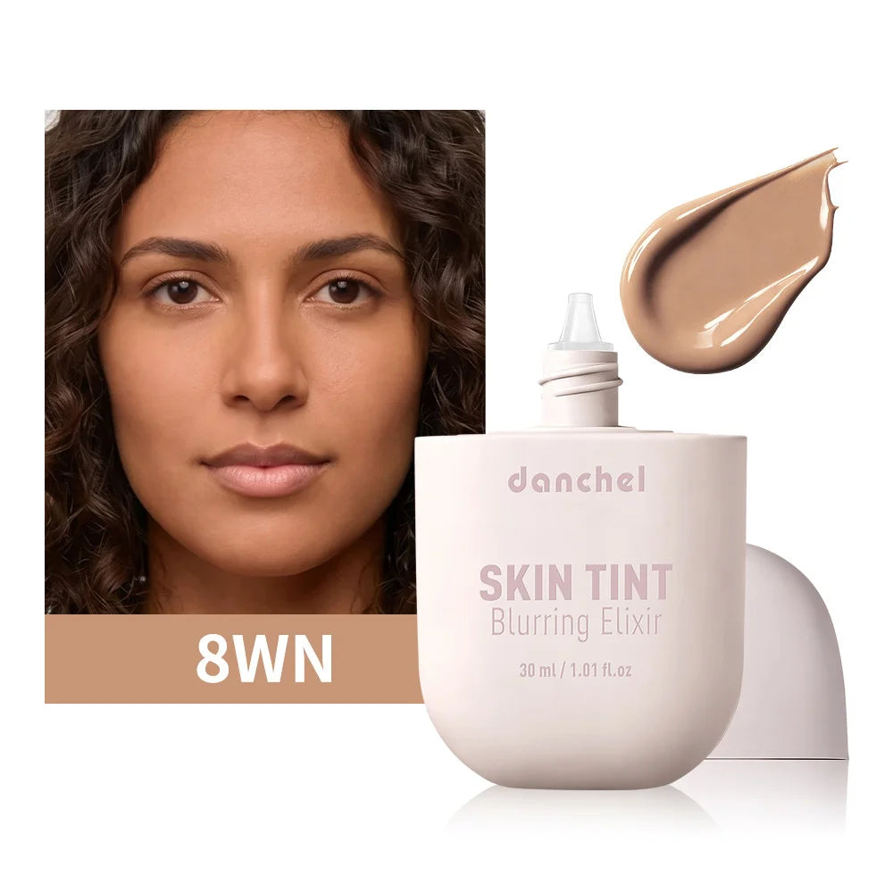 Tidesmit Skin Tint Blurring Elixir Foundation swatch showing hydrating long lasting coverage for all skin tones