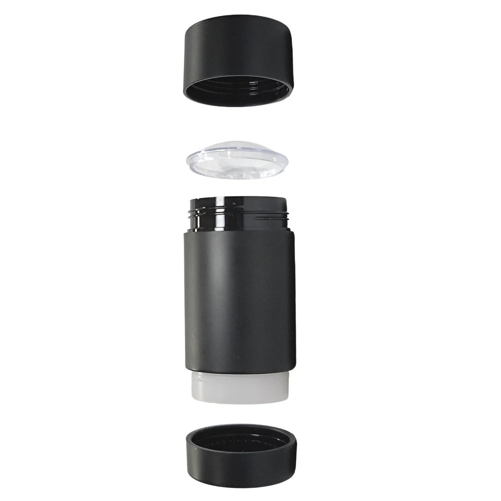 Tidesmit 75g matte black frosted deodorant stick container for DIY refillable twist up antiperspirant packaging