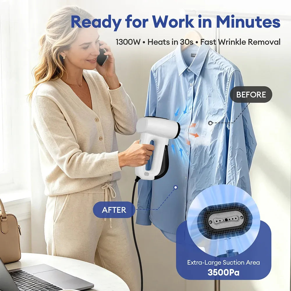 Tidesmit 3-in-1 Handheld Garment Steamer 1300W
