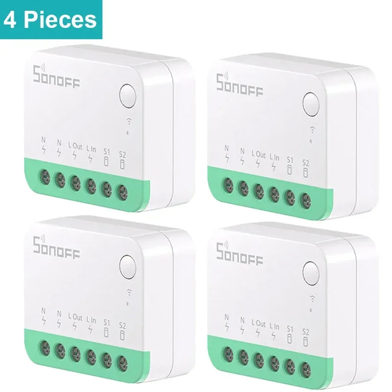 Matter Smart Switch - WiFi Home Automation Module for Energy Saving 4PCS MINIR4M Tidesmit