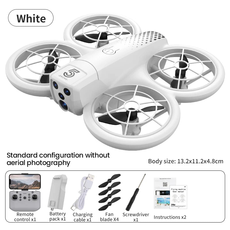 Camera Drone with Dual FPV Lens - Foldable Beginner RC Quadcopter white Tidesmit