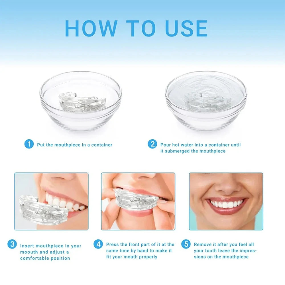 Anti-Snoring Teeth Bruxism Mouthguard - Sleep Improvement Device for Snoring And Apnea - Pack of 1/2/3/4/5 Pcs