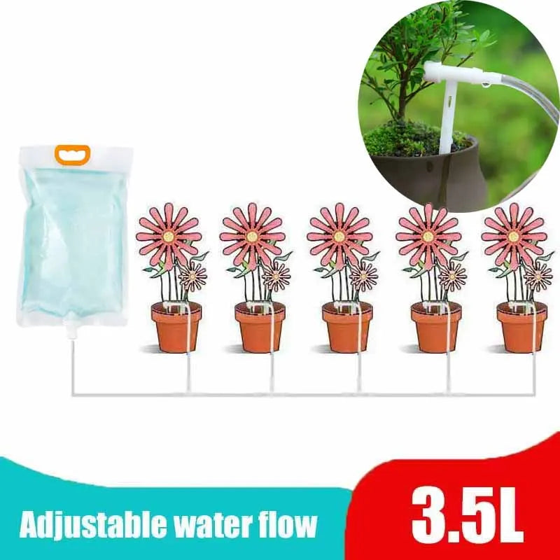 Plant Irrigation Bag Automatic Adjustable Dripping Rate Watering Bag Garden Watering Water Bag Plant Dripper Tools Kits