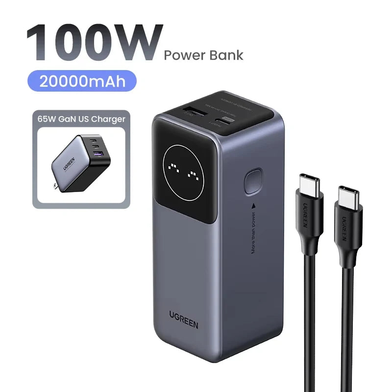Portable Power Bank 130W 20000mAh PD Fast Charging Battery Pack 20000mAh US Bundle Tidesmit