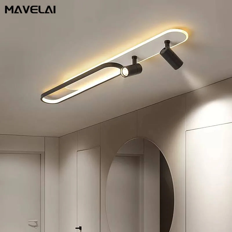 Simple Led Ceiling Lights With Spotlight Modern Bedroom Study Room Black White Gold Ceiling Lamp Home Indoor Decor Lighting Lamp