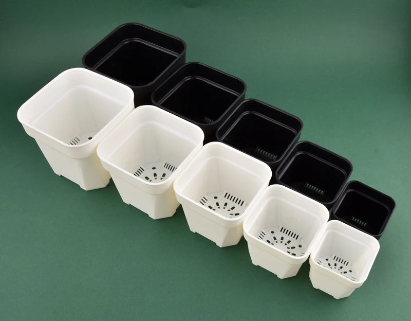 High Quality Thicken Flower Pots Succulents Plant Square Flowerpots Nursery Grow Container Cactus Pot & Planter Garden Supplies
