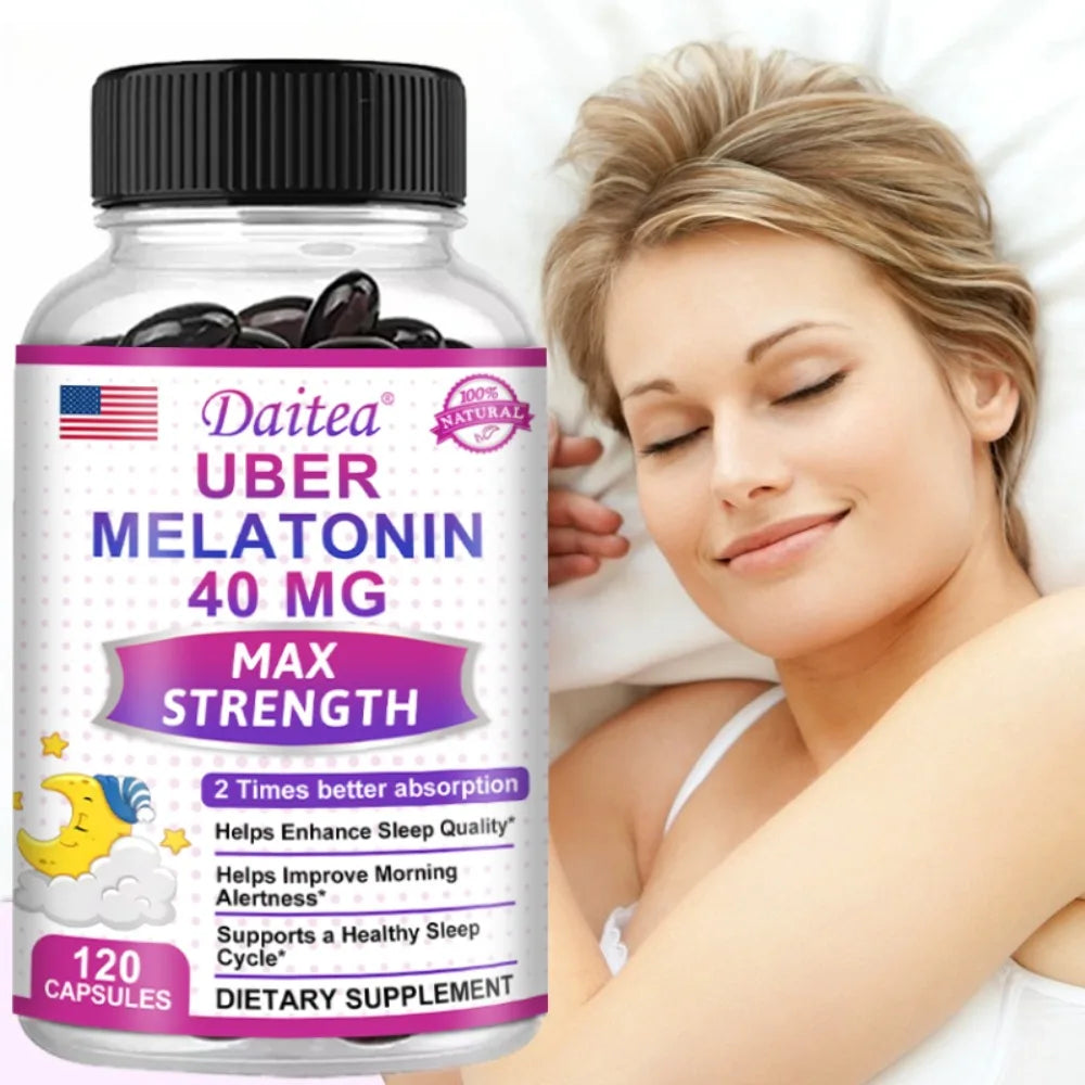 Melatonin - Dietary Supplement To Improve Nighttime Sleep Quality and Improve Insomnia, Reduce Waking Time, Boost Immunity