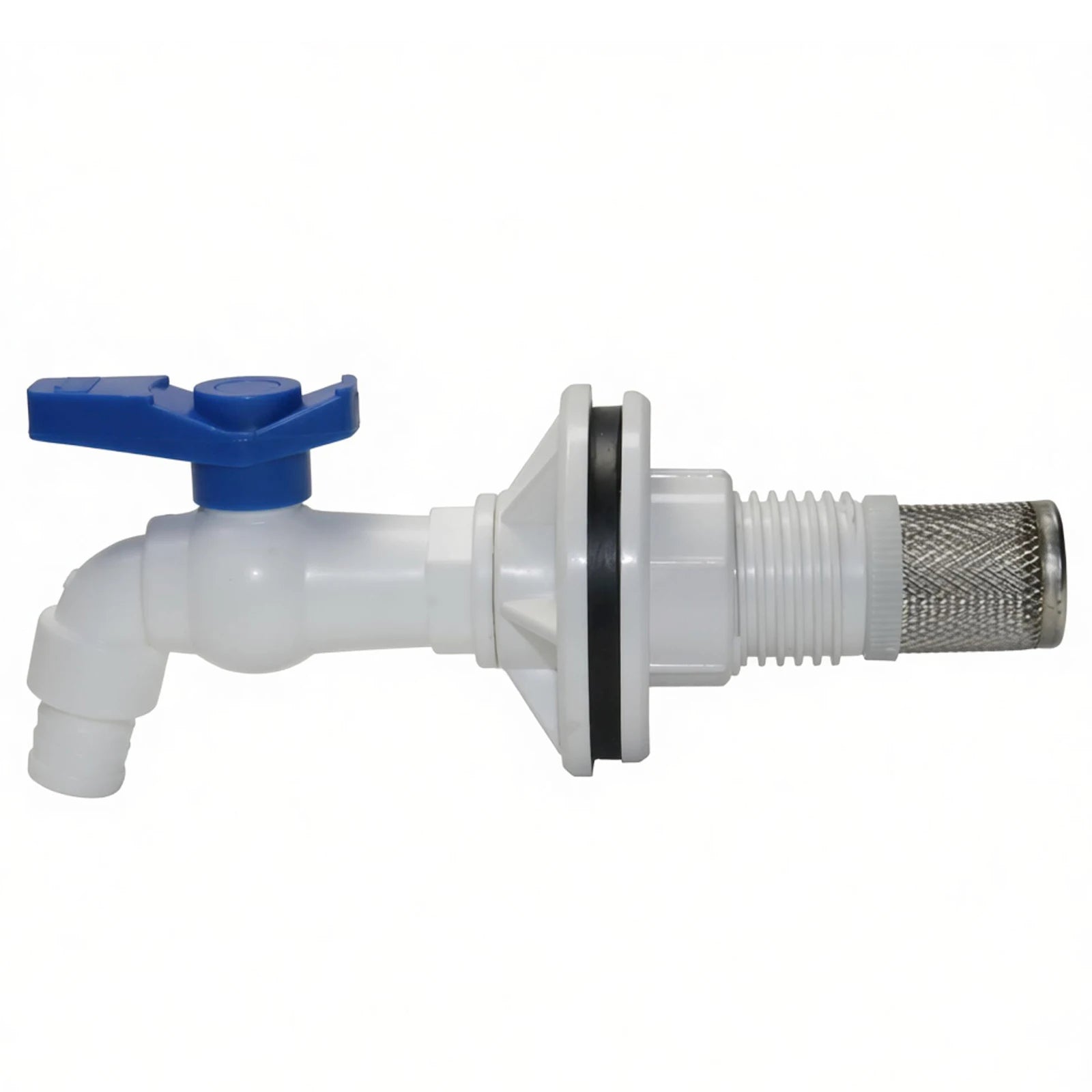 3Pcs Kit Garden 1/2" Stainless Steel Filter+1/2" Flange Water Tank Through Plate+1/2 "Plastic Irrigation Faucet, Fish Tank