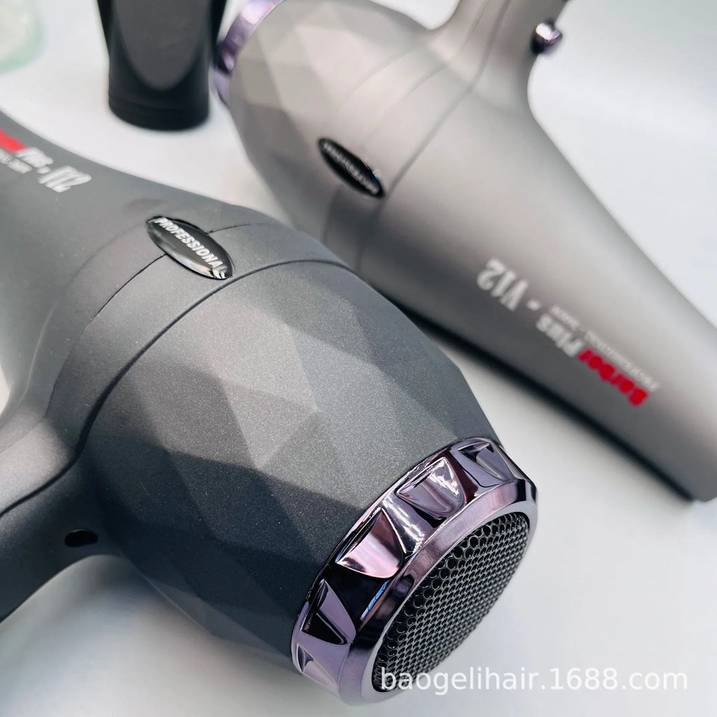 2600W professional hair dryer with diamond-textured finish, ionic technology, and salon-grade nozzle attachments.