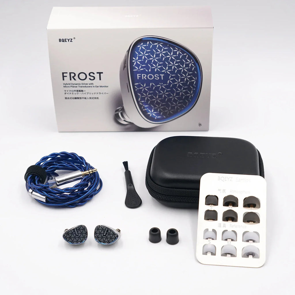 Micro Planar Wired HiFi Earphones 4.4mm Blue Glass by Tidesmit Tidesmit