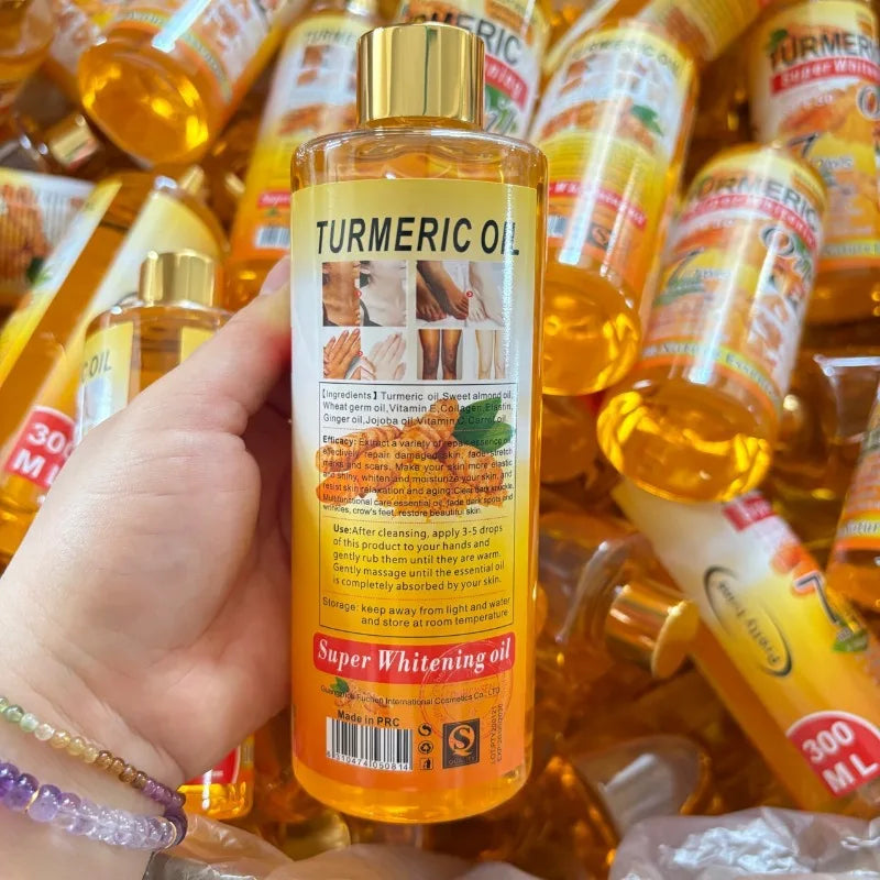 100% Nature Essential 7 Days Super Whitening Turmeric Oil for Face Body 300ml
