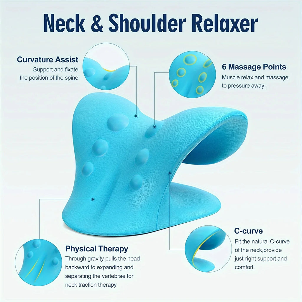 Cervical Neck Pillow for Pain Relief - Ergonomic Spine Support Back Massage Instrument Tidesmit