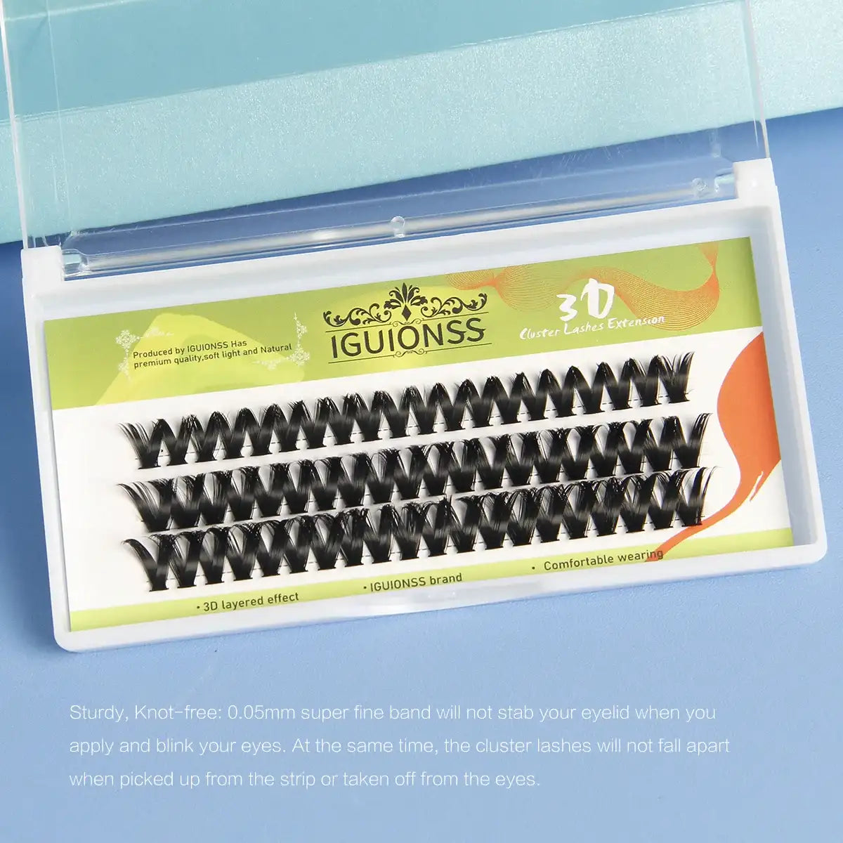 IGUIONSS Segmented False Eyelash Extension DIY Natural Individual Lash Makeup Tools Soft Easy to Operate Eyelashes False Eyelashes Tidesmit