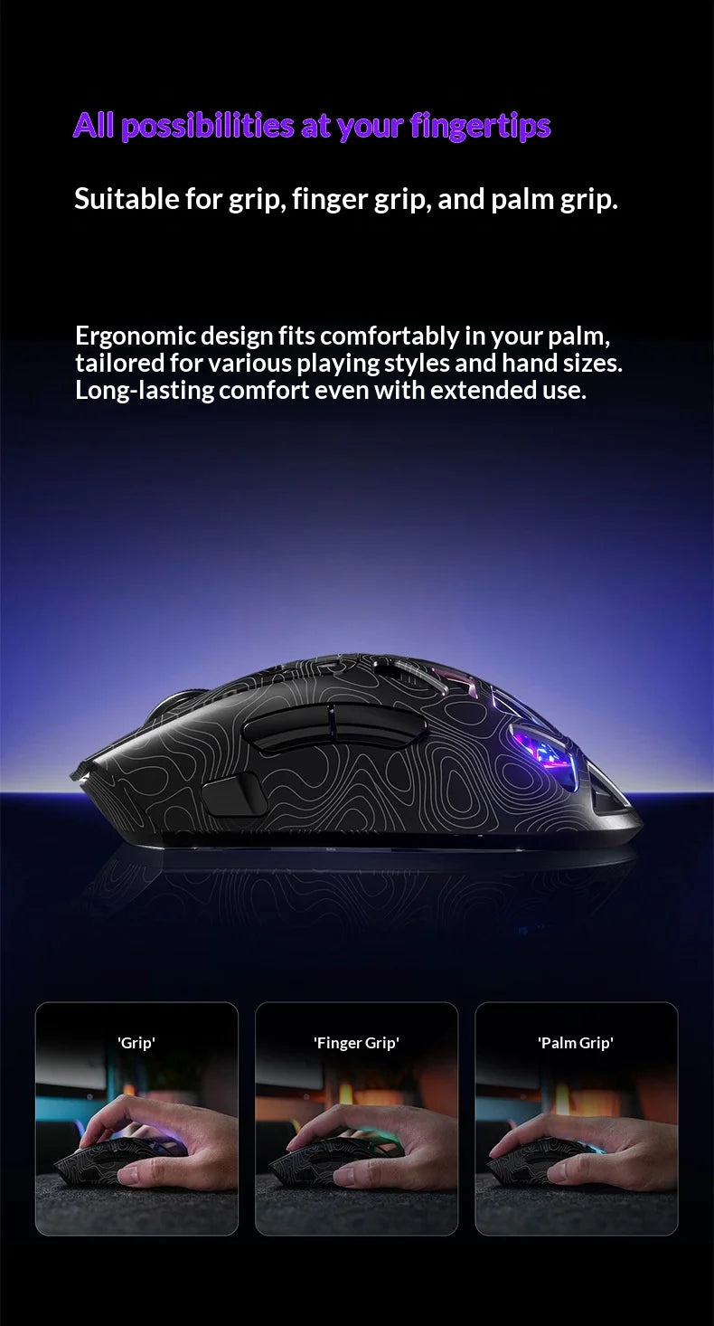 FURYCUBE G11 wireless mouse game Bluetooth the third mock examination PAW3311 lightweight hollow out design RGB mouse
