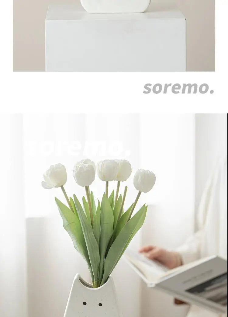 Cute cat-like ceramic vase, Nordic style, simple and cute, decoration for dried flower arrangement, hydroponic living room
