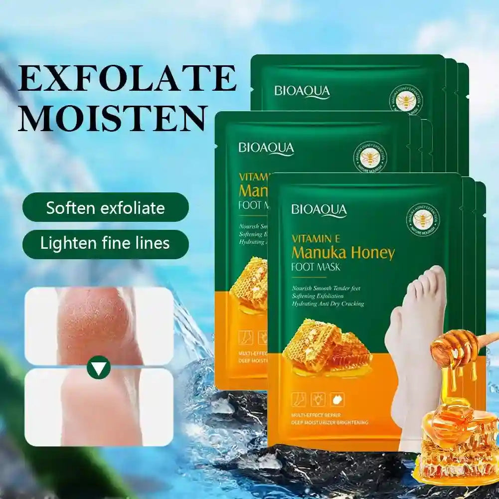 Vitamin E Foot Mask with Manuka Honey for Salon-Quality Soft Skin Scrubs Treatments Tidesmit