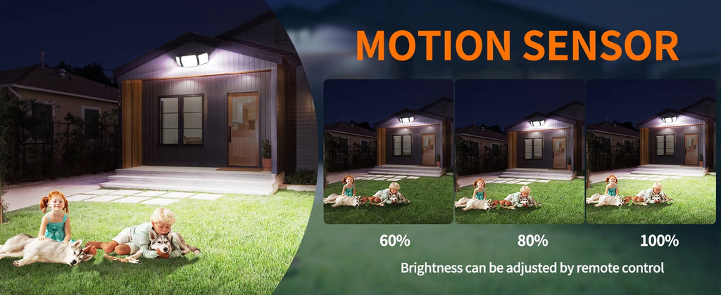 Intelamp Top Brand Long Life 4000Mah Outdoor Solar Led Lights Spotlight Large Solar Panel With 3 Modes Two Motion Sensors Security Flood Light Wall Lamp For Garden Yard Garage