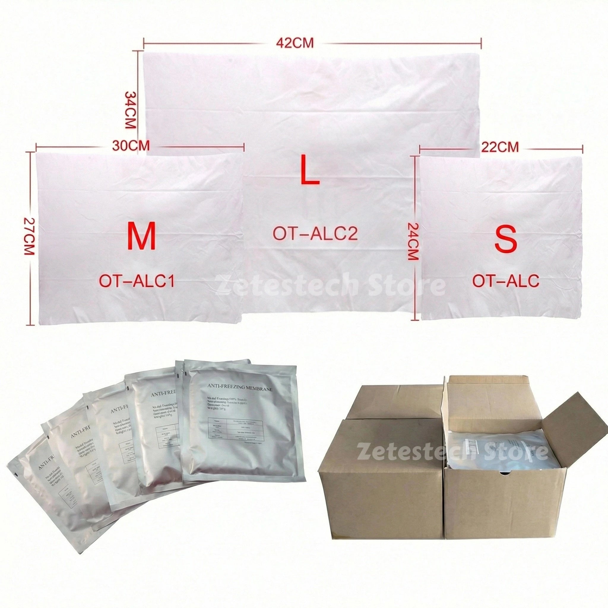 Cryolipolysis Anti-Freeze Membrane Pads 10 PCS (22x24cm, 60G) Fascia Gun Tidesmit