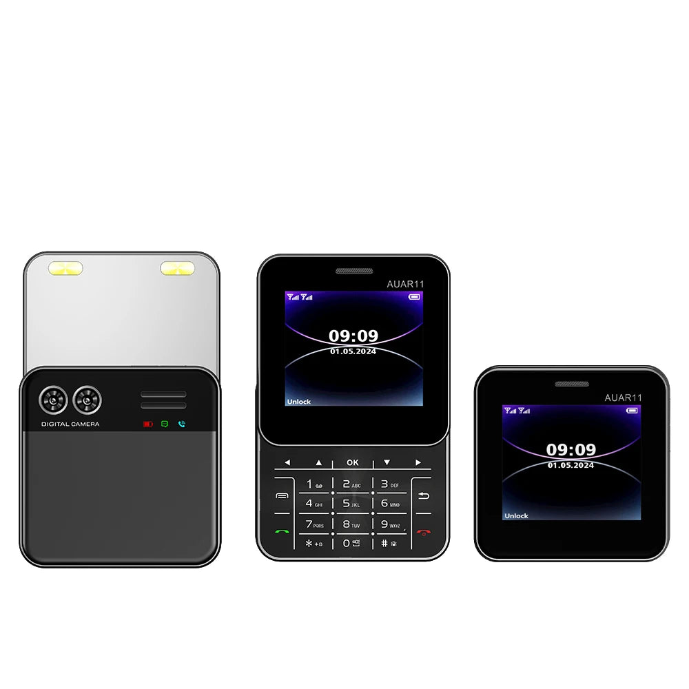 SERVO AUAR11 Rotating Screen Mobile Phone 2G GSM Dual SIM Blacklist Magic Voice FM Radio Speed Dial Torch Mini Sliding Cellphone