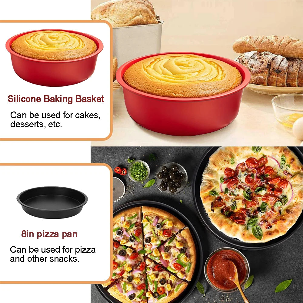 Air Fryer Accessories for COSORI 5.5L/6L/6.2L/6.4L, for Ninja AF180EU 6.2L Air Fryer Accessories Grill Rack Air Fryer Accesorios