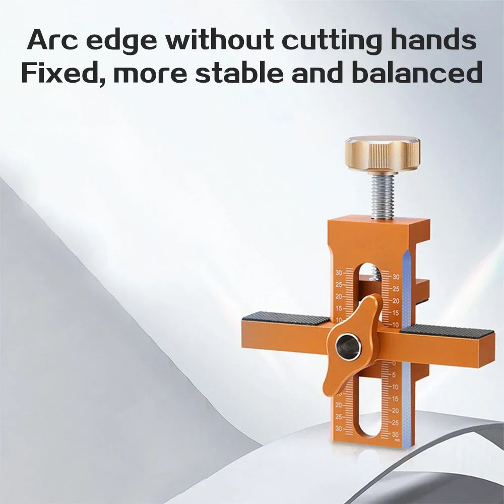 Adjustable Cabinet Door Mounting Jig Quick Positioning Hole Opening Tool Aluminum Alloy for Woodworking Installing Cabinets Tool