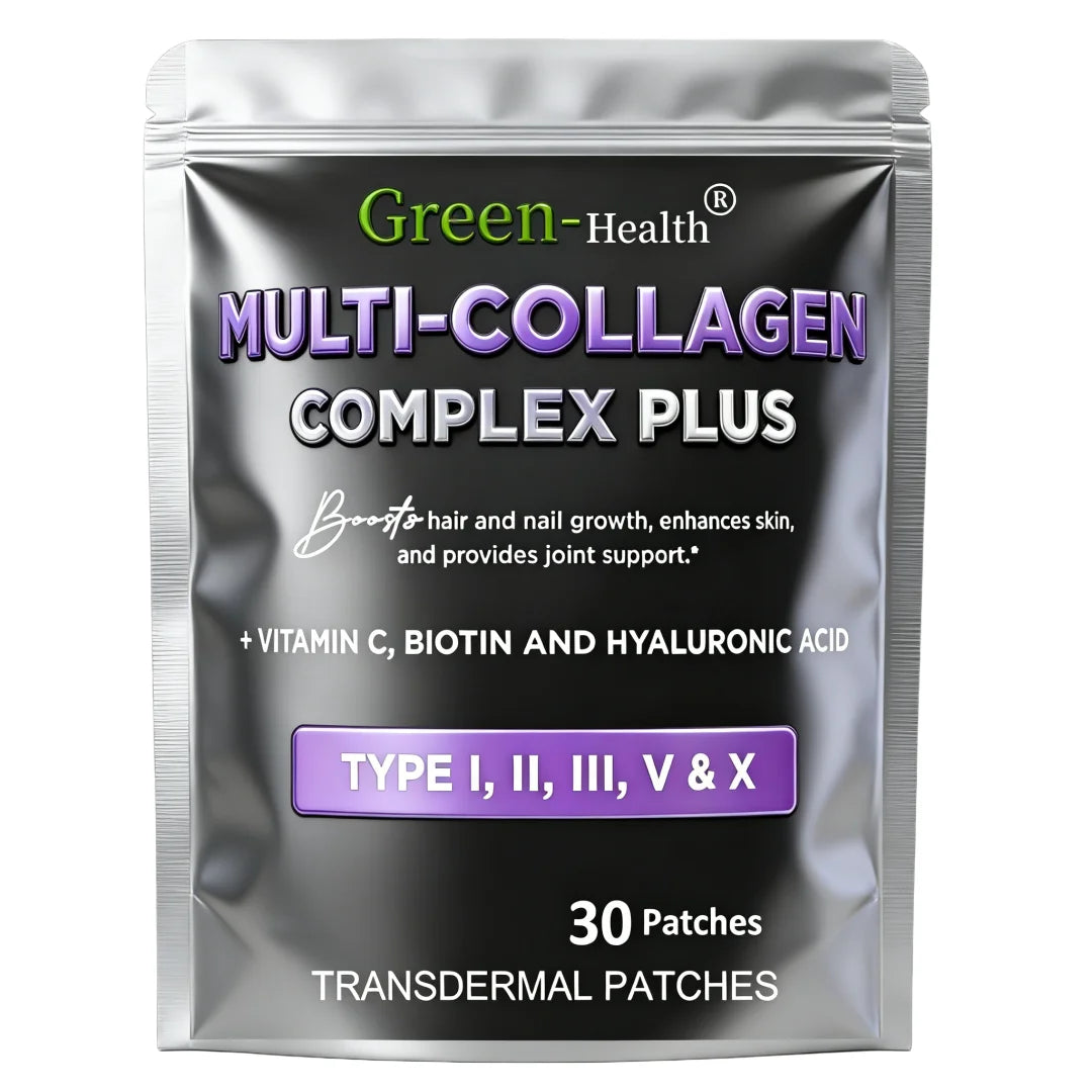 Multi Collagen Plus Transdermal Patches With Biotin, Vitamin C For Women & Men Hair Growth Support Skin 30 Patches