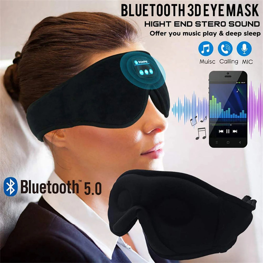 Sleeping Headphones Eye Mask - Bluetooth Wireless Sleep Mask for Travel Tidesmit