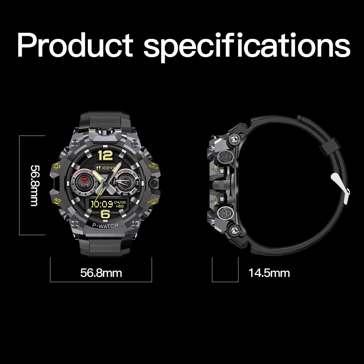 Q668 Smartwatch Android 10.0 1.95inch Amoled 720*720 5G Cellular Version Smart Watch With 800W Dual Camera GPS WIFI 5G Sim Card