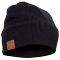 Bluetooth Headband Headphones - Warm Wireless Audio Hat for Winter Black Tidesmit