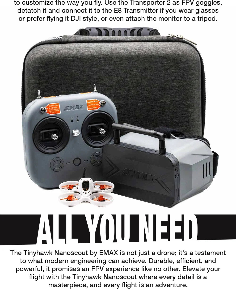 Emax Tinyhawk 65mm FPV Racing Drone with ELRS - Tidesmit Tidesmit